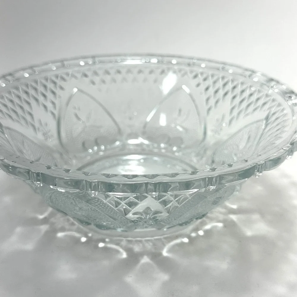 VTG KIM Indonesia Clear Pressed Glass Bowl 7